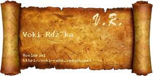 Voki Réka névjegykártya